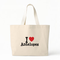 I love Antelopes heart custom personalised Canvas Bag