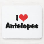 I Love Antelopes Mouse Pads