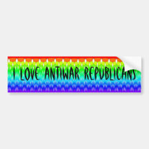 I love antiwar Republicans Bumper Stickers