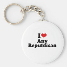 I LOVE ANY REPUBLICAN KEYCHAINS