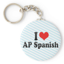 I Love AP Spanish Keychain