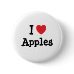 I love Apples heart T-Shirt buttons