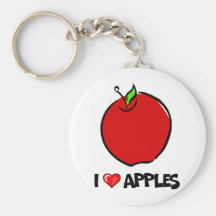 I Love Apples Key Chains
