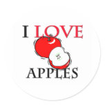 I Love Apples stickers