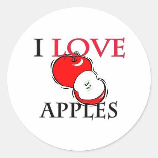 I Love Apples Sticker