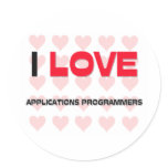 I LOVE APPLICATIONS PROGRAMMERS stickers