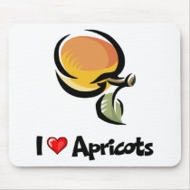 I Love Apricots Mouse Pad