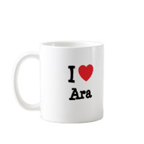 I love Ara heart T-Shirt Coffee Mugs