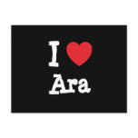 I love Ara heart T-Shirt postcards
