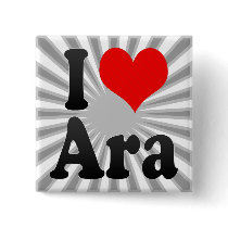 I Love Ara, India. Mera Pyar Ara, India Buttons