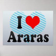 I Love Araras, Brazil. Eu Amo O Araras, Brazil Posters