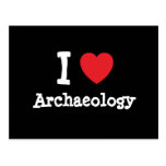 I love Archaeology heart custom personalised Postcard