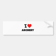 I Love Archery Bumper Stickers
