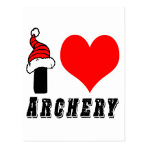 I Love Archery Design Postcards