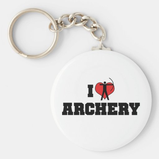 I Love Archery Keychain