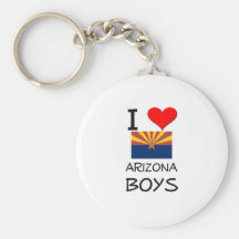 I Love Arizona Boys Keychains