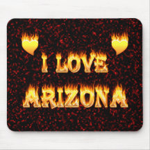 I love arizona fire and flames mouse pad