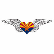 I Love Arizona -wings Acrylic Cut Outs