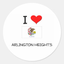 I Love ARLINGTON HEIGHTS Illinois Stickers