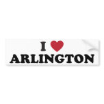 I Love Arlington Texas bumper stickers