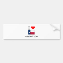 I Love Arlington Texas Bumper Sticker
