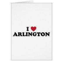 I Love Arlington Texas Card