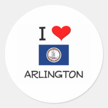 I Love Arlington Virginia Sticker