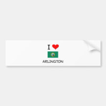 I Love Arlington Washington Bumper Stickers