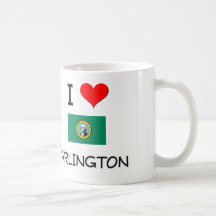 I Love Arlington Washington Coffee Mugs