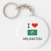 I Love Arlington Washington Keychains