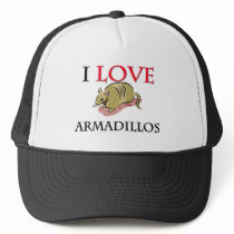 I Love Armadillos Hats