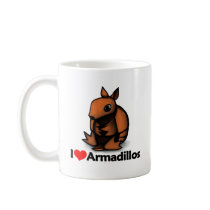 I Love Armadillos Coffee Mug