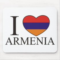 I Love Armenia Mouse Pads