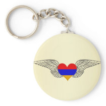 I Love Armenia -wings Keychain