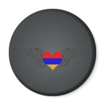 I Love Armenia -wings Fridge Magnet