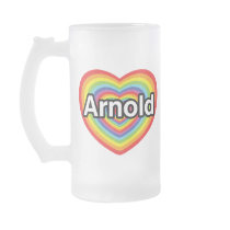 I love Arnold, rainbow heart Coffee Mug