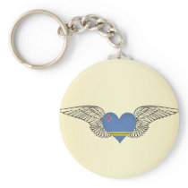 I Love Aruba -wings Keychains