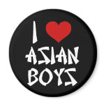 I Love Asian Boys Fridge Magnet