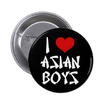 I Love Asian Boys Pins