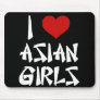 I Love Asian Girls Mouse Pads