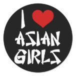 I Love Asian Girls stickers