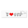 I Love ASL Bumper Sticker