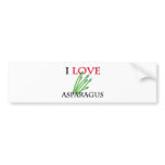 I Love Asparagus bumper stickers