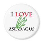 I Love Asparagus magnets