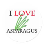 I Love Asparagus stickers