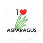 I Love Asparagus stickers