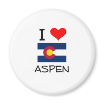 I Love ASPEN Colorado Refrigerator Magnet