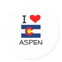 I Love ASPEN Colorado Sticker