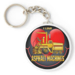 I Love Asphalt Paving Machines Key Chain keychains