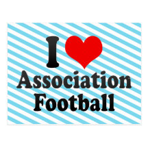 I love Association Football Postcard